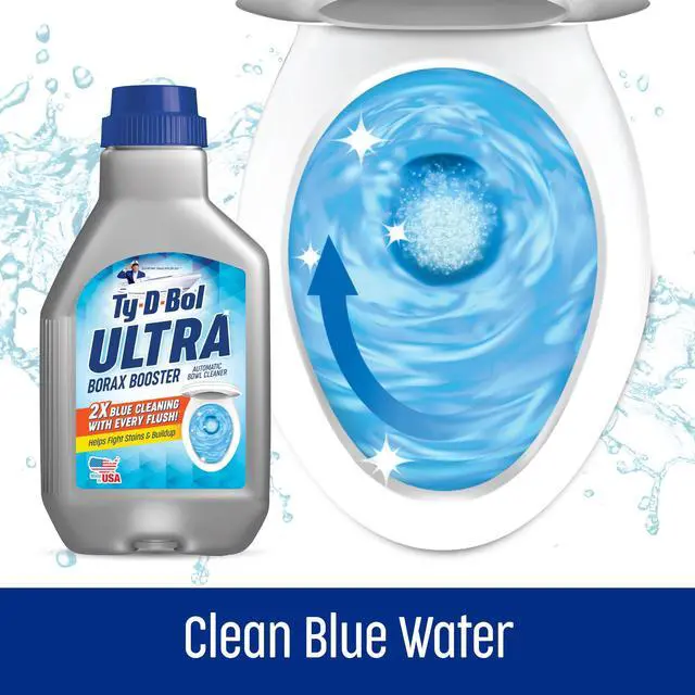 Alt view image 4 of 6 - (2 pack) Ty-D-Bol Ultra Borax Booster, In Tank Automatic Toilet Bowl Cleaner Liquid, 12 fl oz