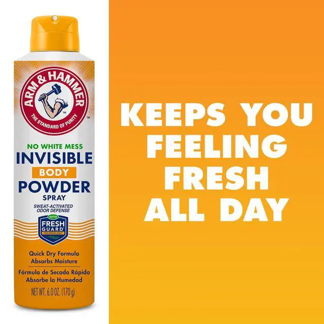 Alt view image 3 of 6 - Arm & Hammer Invisible Odor Defense Body Powder Spray, 6 oz