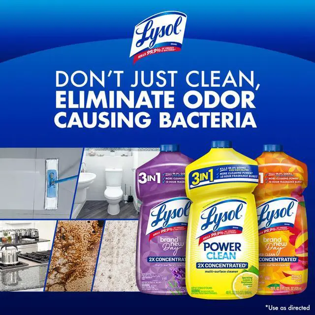 Alt view image 5 of 6 - Lysol All Purpose Cleaner, Multi-Surface Disinfectant Floor Cleaner for Mopping Solution, for Bathroom & Kitchen, Lemon & Sunflower, 28 fl oz