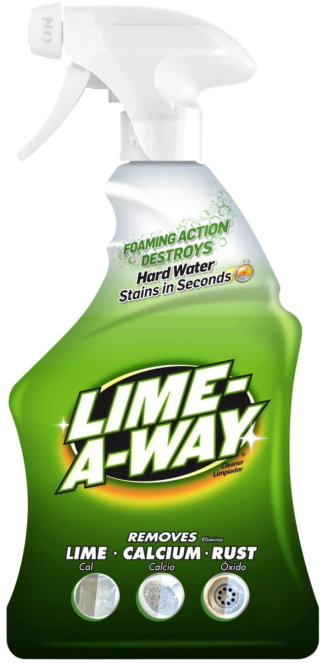 Main image of Lime-A-Way Hard Water Stain Remover Spray, Removes Lime, Calcium & Rust in Seconds, Bathroom Cleaner, 32 fl oz