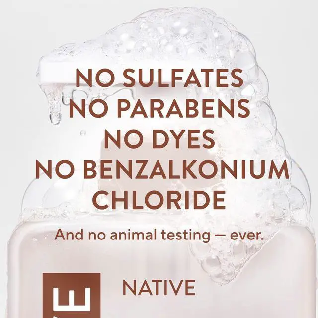 Alt view image 2 of 7 - Native Liquid Hand Soap, Coconut & Vanilla, Non-drying, Naturally Derived Cleansers, Sulfate Free, 13 fl oz