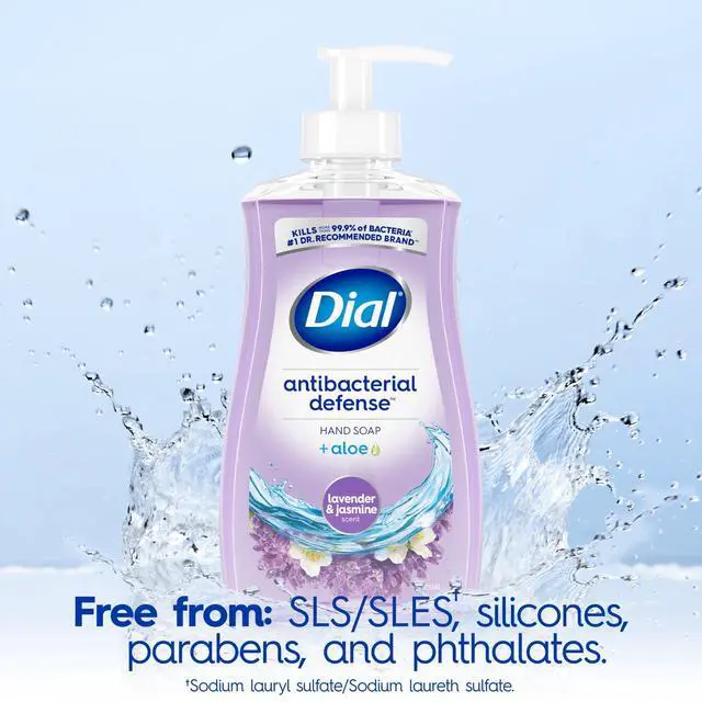 Alt view image 7 of 7 - (2 pack) Dial Antibacterial Defense Lavender & Jasmine Liquid Hand Soap, 11 fl oz