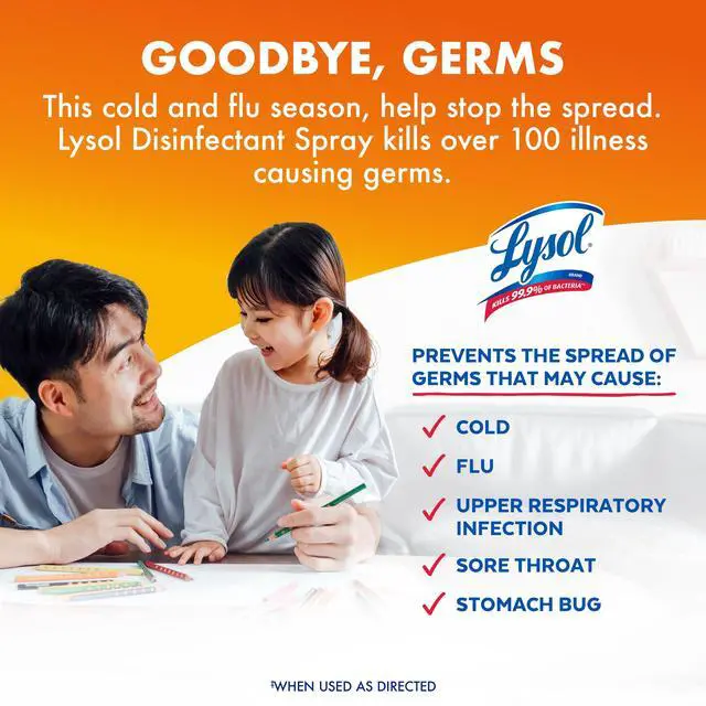 Alt view image 7 of 7 - Lysol Brand New Day Disinfectant Spray, Sanitizing and Antibacterial Spray, Deodorizer, Mango & Hibiscus, 19 oz