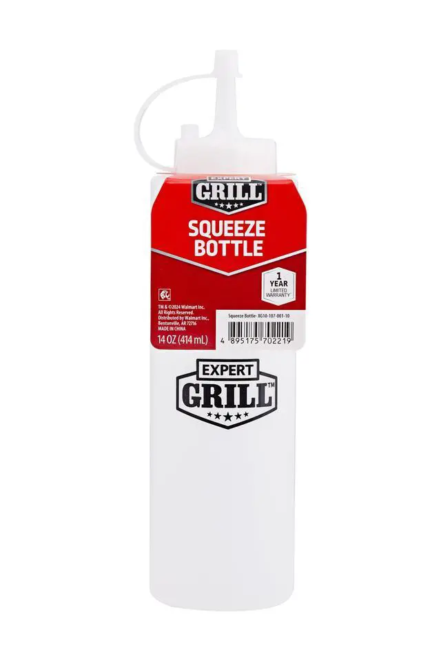 Alt view image 5 of 5 - (6 pack) Expert Grill Plastic 14-Ounce Oil and Vinegar Dispensing Squeeze Bottle,8.8x 2.3 x 2.3