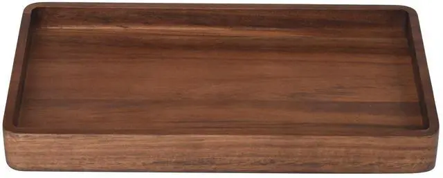 Main image of Better Homes & Gardens Acacia Wood Tray Organizer, Walnut