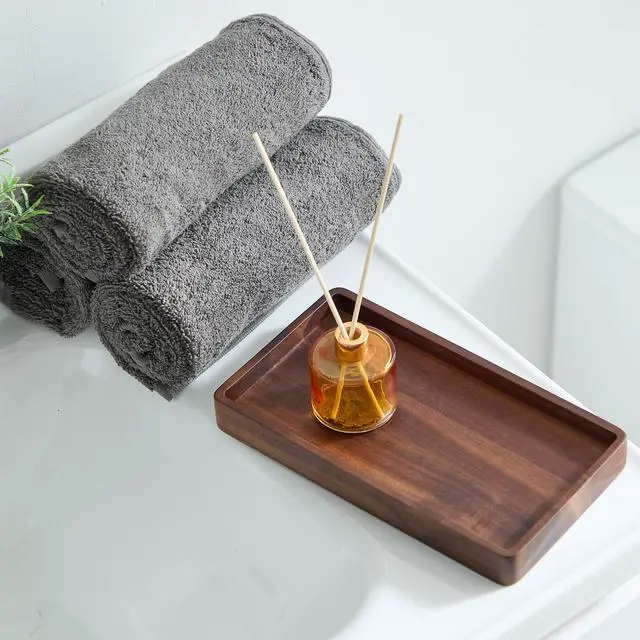 Alt view image 4 of 6 - Better Homes & Gardens Acacia Wood Tray Organizer, Walnut
