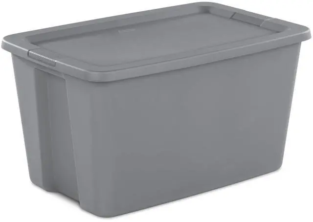 Main image of Sterilite 30 Gallon Extra-Large Storage Bin, Durable Plastic Storage Container with Snap-On Lid, Gray