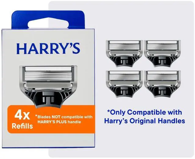 Main image of Harry's Men's Razor Blade Refills, 5 Blade Razor Blade Cartridges, 4 pk
