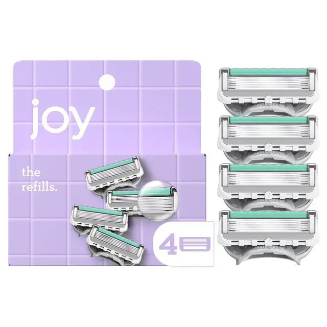 Main image of Joy razor blade cartridge refill for women, 4 blade refills