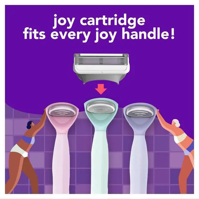 Alt view image 3 of 6 - Joy razor blade cartridge refill for women, 4 blade refills