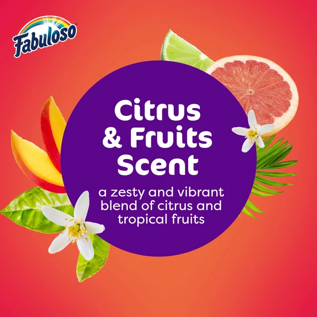 Alt view image 4 of 7 - Fabuloso 2X Multi-Purpose Cleaner with Baking Soda, Citrus and Fruits Scent, 56 fl oz