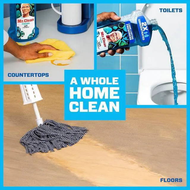 Alt view image 2 of 6 - Mr. Clean 2X Concentrated Multi Surface Cleaner with Unstopables Fresh Scent 41 fl oz