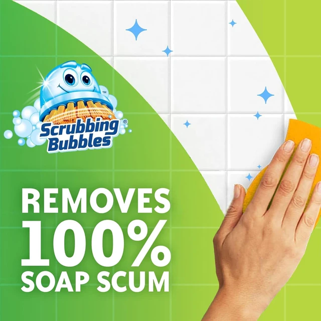 Alt view image 6 of 6 - Scrubbing Bubbles Mega Bathroom and Shower Foamer Aerosol, Rainshower Scent, 20oz (Pack of 2)