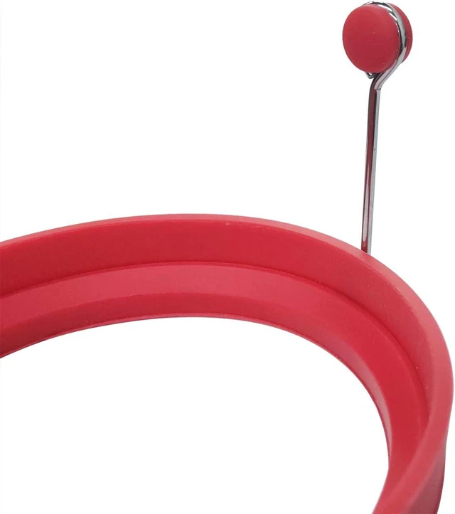 Alt view image 3 of 6 - Food Grade Silicone Egg Rings, Multicolor, Egg Ring Molds for Cooking, Fried Egg Rings(4 Pack, 4 Inches)