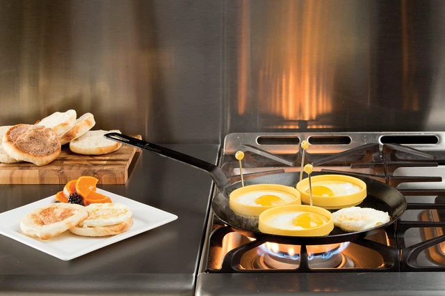 Alt view image 3 of 3 - Lodge Silicone Egg Ring, PFAS-Free, Dishwasher Safe, Yellow