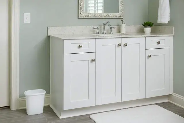Alt view image 5 of 7 - Rubbermaid Vanity Trash Can Wastebasket 1.5 Gallons 6 Quarts White for Under Counter Kitchen Office Bedroom Bathroom