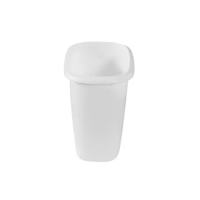 Alt view image 6 of 7 - Rubbermaid Vanity Trash Can Wastebasket 1.5 Gallons 6 Quarts White for Under Counter Kitchen Office Bedroom Bathroom