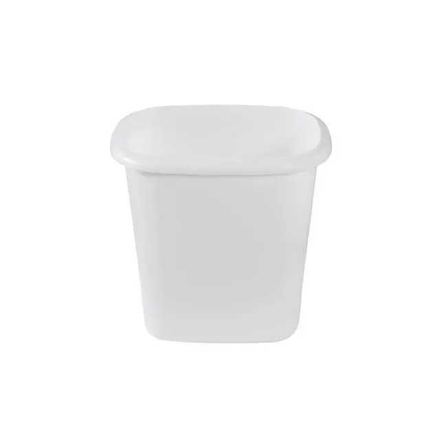 Alt view image 2 of 7 - Rubbermaid Vanity Trash Can Wastebasket 1.5 Gallons 6 Quarts White for Under Counter Kitchen Office Bedroom Bathroom