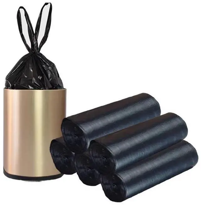 Main image of Small 4 Gallon Black Trash Bags with Handle, 100 Count, Thick