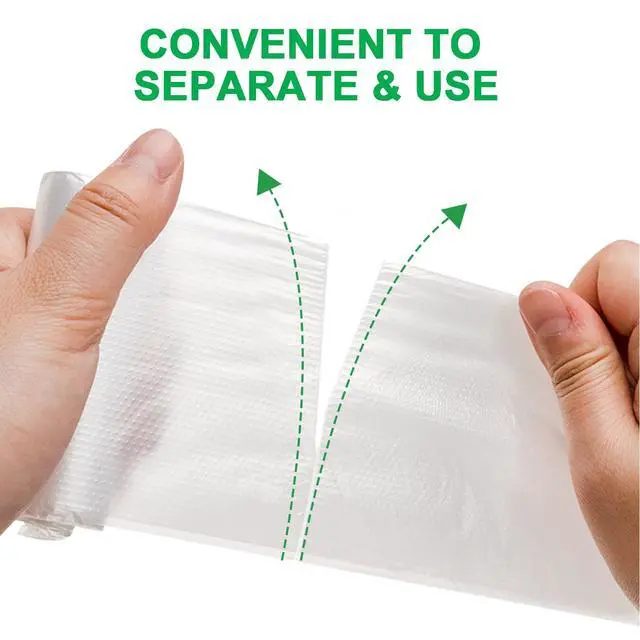 Alt view image 4 of 6 - WAIKAS 8Gallon Flat Top Trash Bags, 1.12-mil, White, Unscented, 42Count