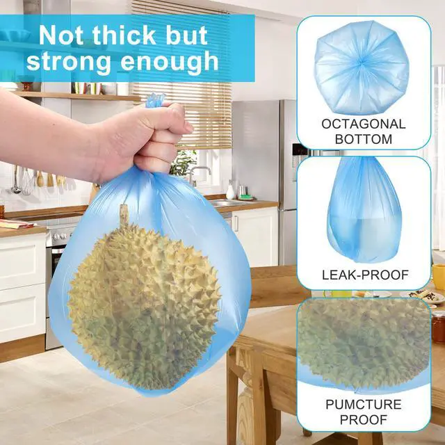 Alt view image 2 of 6 - 100 Count 4 Gallon Small Trash Bags - 5 Rolls Colored Trash Can Liners for Office Bedroom Bathroom