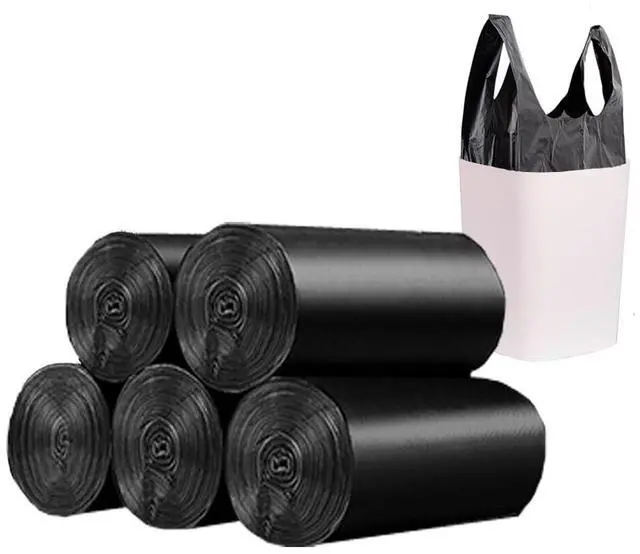 Main image of 4 Gallon Small Black Trash Bags with Handles, 100 Count