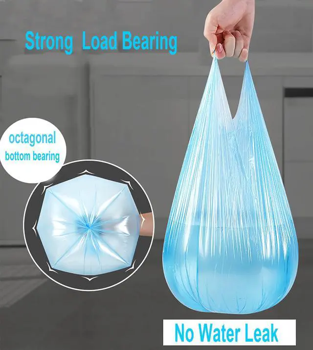 Alt view image 2 of 7 - 4Gallon Small Handles Trash Bags, 4 Rolls/100Counts, Colorful Portable for Bathroom and Office Wastebasket