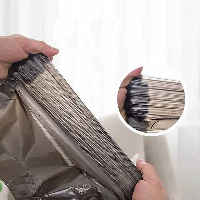 Alt view image 4 of 7 - 4Gallon Small Handles Bathroom Trash Bags, 5 Rolls/100 Counts, Black