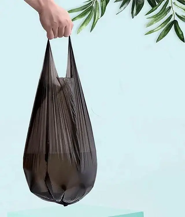 Alt view image 7 of 7 - 4Gallon Small Handles Bathroom Trash Bags, 5 Rolls/100 Counts, Black
