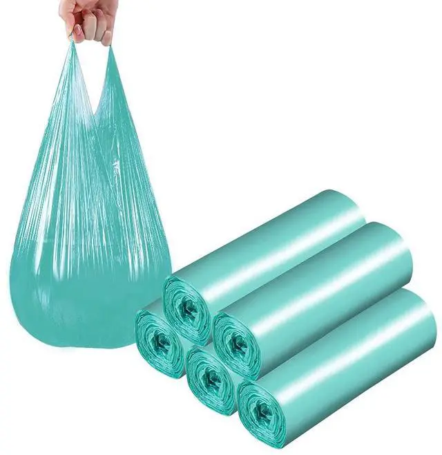 Main image of Small Trash Bags, 5 Rolls/100 Counts, Colorful, Strong, Portable, for Office Kitchen Bedroom Waste Bin