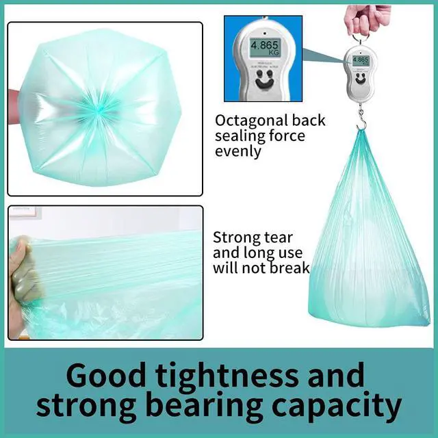 Alt view image 2 of 5 - Small Trash Bags, 5 Rolls/100 Counts, Colorful, Strong, Portable, for Office Kitchen Bedroom Waste Bin