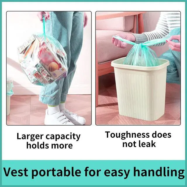 Alt view image 5 of 5 - Small Trash Bags, 5 Rolls/100 Counts, Colorful, Strong, Portable, for Office Kitchen Bedroom Waste Bin
