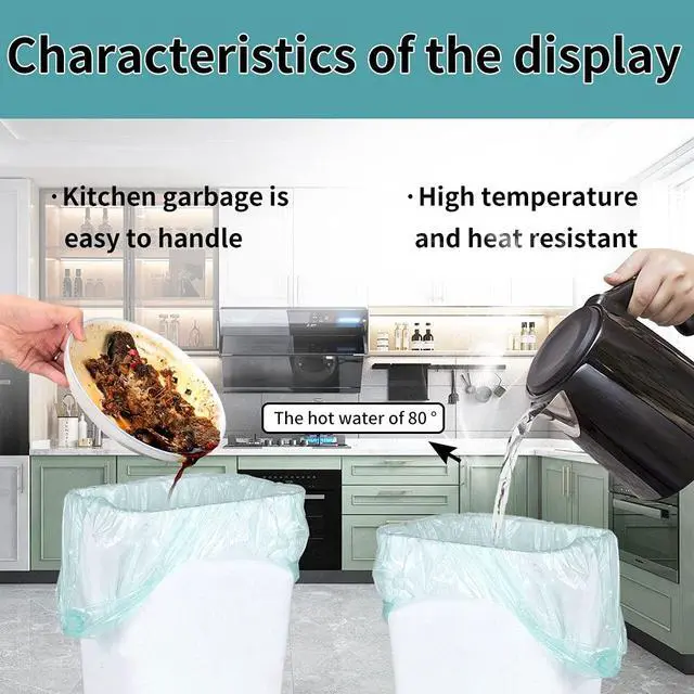 Alt view image 3 of 5 - Small Trash Bags, 5 Rolls/100 Counts, Colorful, Strong, Portable, for Office Kitchen Bedroom Waste Bin