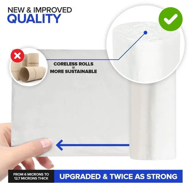Alt view image 3 of 7 - Stock Your Home 2 Gallon Small Unscented Garbage Bags, 100 Count, Leakproof, Versatile Usage, Grab-n-Go
