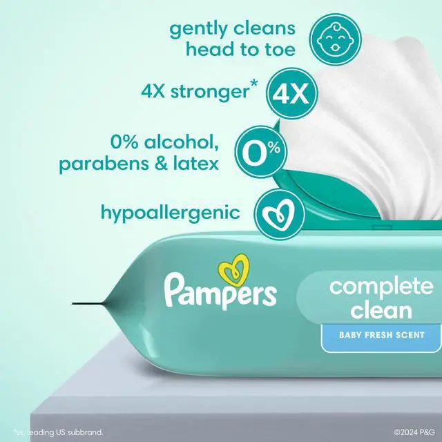 Alt view image 6 of 6 - Pampers Ultraclean Baby Wipes, Unscented, 72 Count, 1 Flip-Top Pack