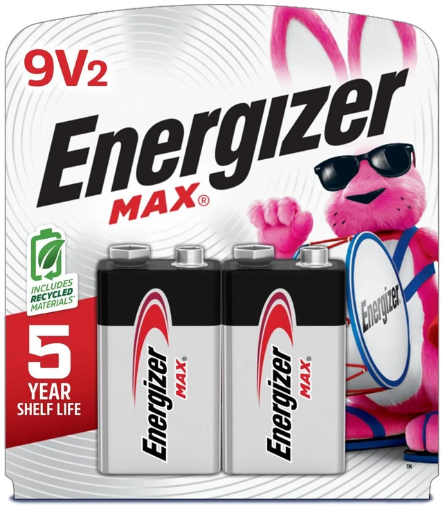 Main image of Energizer MAX 9V Alkaline Batteries (2 Pack) - Packaging May Vary