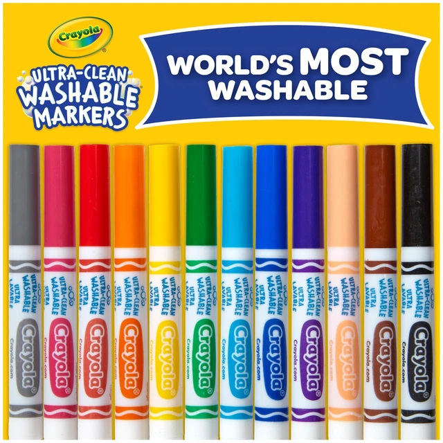 Alt view image 3 of 6 - Crayola Broad Line Markers 12 Count, Washable Markers, Assorted Colors, Arts & Crafts Supplies for Coloring Books & Art Projects, Ages 3+