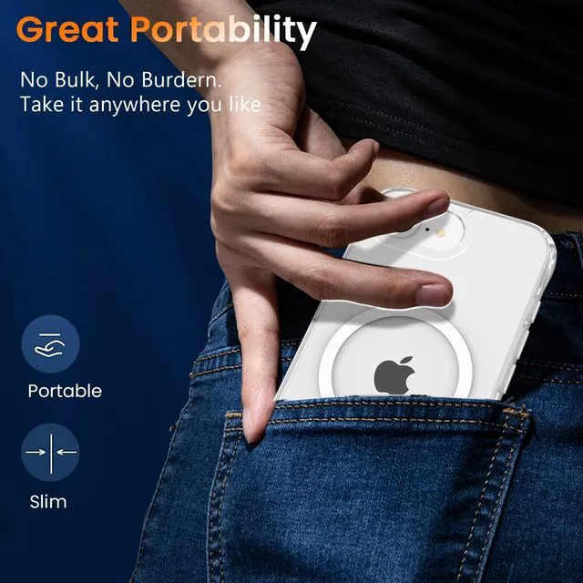 Alt view image 2 of 6 - WRJ Magnetic Clear Case for iPhone 17e/16e 6.1-Inch