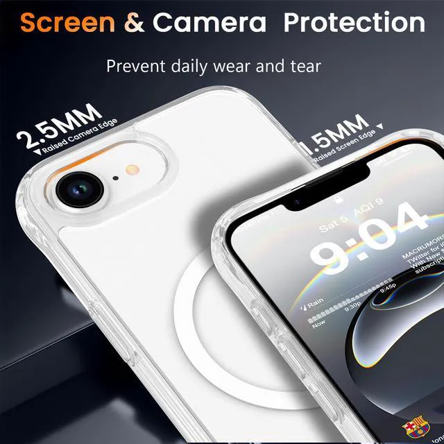 Alt view image 3 of 6 - WRJ Magnetic Clear Case for iPhone 17e/16e 6.1-Inch