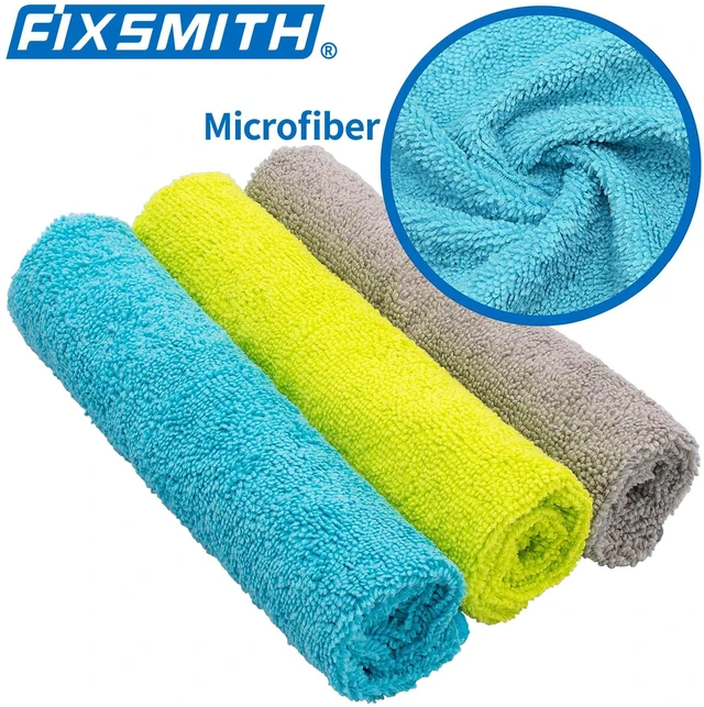 Alt view image 5 of 6 - FIXSMITH Microfiber Cleaning Cloths, Pack of 8, 12 x 16 in, Multi-Functional, Highly Absorbent, Lint-Free, Streak-Free for Car, Kitchen, Home