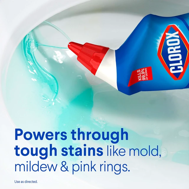 Alt view image 7 of 7 - Clorox Toilet Bowl Cleaner with Bleach, Rain Clean, 24 fl oz, 2 Pack