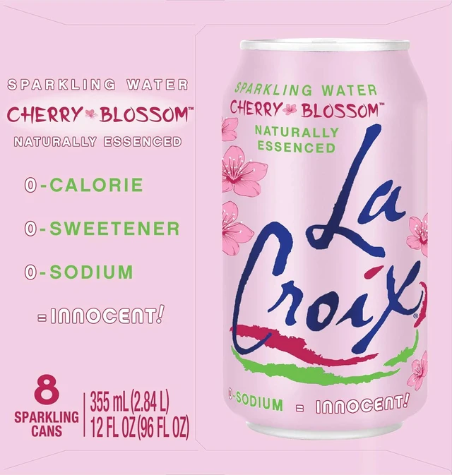 Alt view image 5 of 5 - La Croix Sparkling Water Cherry Blossom 12 Fl Oz (Pack of 8)
