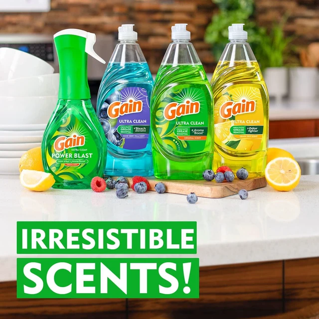 Alt view image 5 of 7 - Gain Ultra Liquid Dish Soap, Original Scent, Grease Removal, 38 Fl Oz (Pack of 1)
