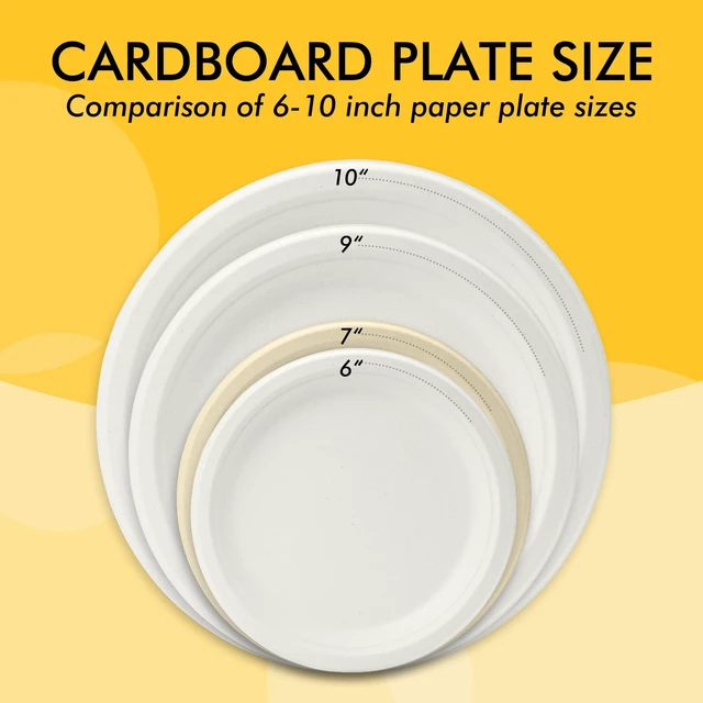 Alt view image 2 of 7 - RACETOP Compostable Small Paper Plates 6 Inch 100 Pack