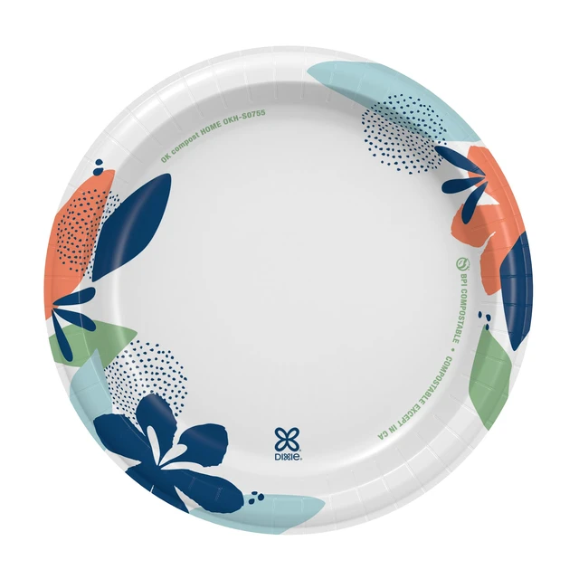 Alt view image 2 of 7 - Dixie Disposable Paper Plates, 8.5Inch, 90Count
