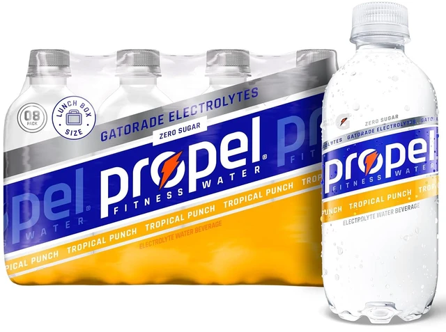 Main image of Propel Electrolyte Water Tropical Punch, 12 fl oz Bottles, 8 Pack