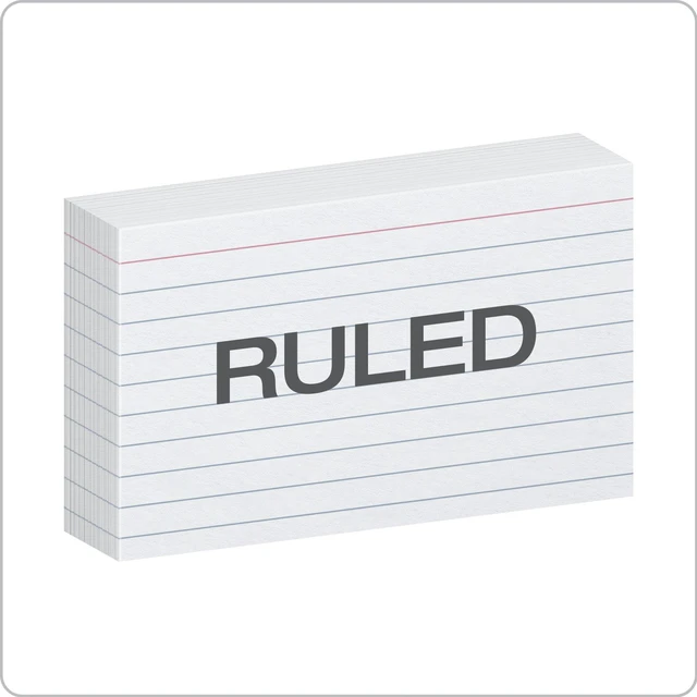 Alt view image 2 of 6 - Oxford 10022 Ruled Index Cards, 3" x 5", White, 300 Pack