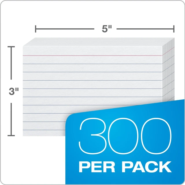 Alt view image 4 of 6 - Oxford 10022 Ruled Index Cards, 3" x 5", White, 300 Pack