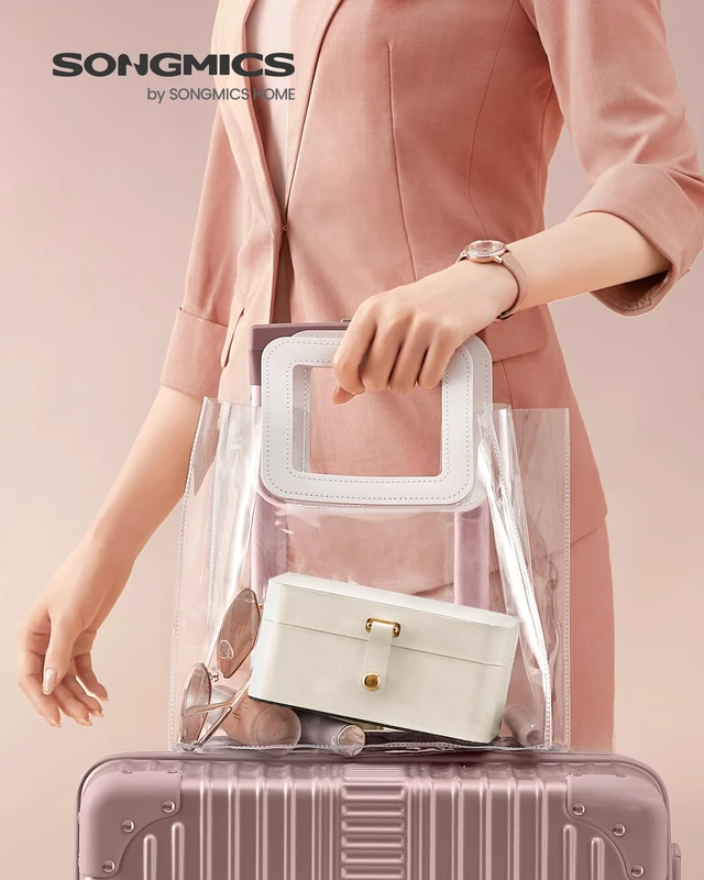 Alt view image 6 of 6 - SONGMICS 2-Layer Travel Jewelry Organizer Portable Case