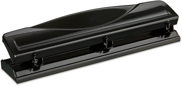 Alt view image 2 of 4 - Pen+Gear 3-Hole Punch, 12-Sheet Capacity, Black